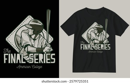 The final series. Baseball t-shirt design.