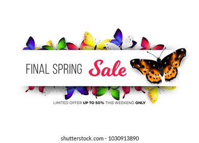 Final Spring Sale. Modern Conceptual Vector Illustration. Promotion Template For Banners, Posters, Gift Cards.