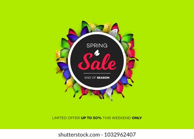 Final Spring Sale. Modern Conceptual Vector Illustration. Promotion Template For Banners, Posters, Gift Cards.