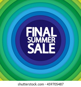 Final Summer Sale, abstract background, design template, vector illustration