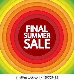Final Summer Sale, abstract background, design template, vector illustration
