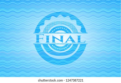 Final water concept style emblem.