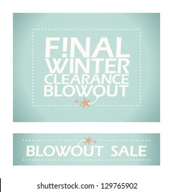 Final winter clearance banners in retro style.