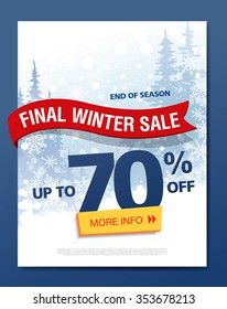 Final winter sale. Vector banner design