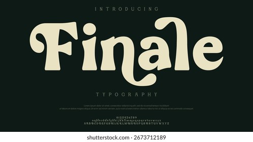 Finale Modern abstract digital tech font. Logo creative font, type, technology, movie, digital, music, movie. Font and illustration in vector format.
