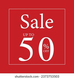 Finale sale with 50 percent off limited time only template