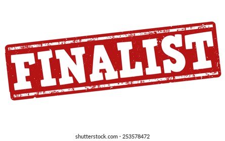 Finalist grunge rubber stamp on white background, vector illustration