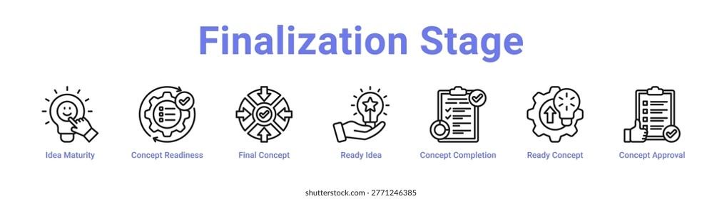 -Finalization Stage web icon banner and collection