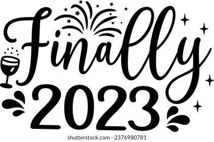 Finally 2023, New year design