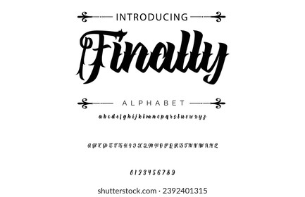 Finally Vintage tattoo font. Font for the tattoo studio logos, alcohol branding, and many others in retro style.