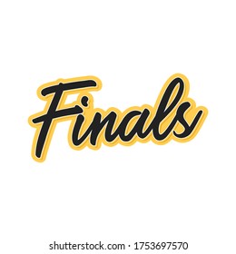 Finals Text, Semi Finals, Sports Final, Competition, Test Exam Finals, Typography Design, Vector Illustration Background