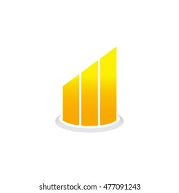 Finanace chart bar logo template design vector