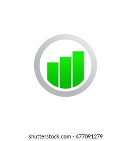 Finanace chart bar logo template design vector