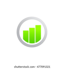Finanace chart bar logo template design vector