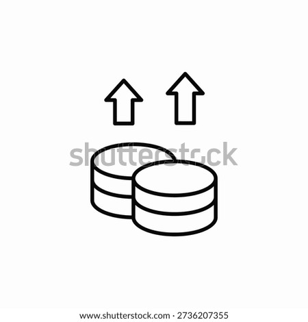 financal gain icon sign vector