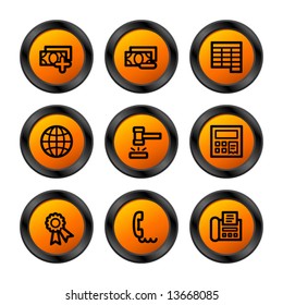 Finance 2 icons, orange circle series