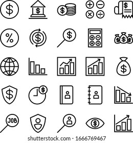 Finance 25 Set Icon Pack