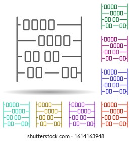 Finance, abacus in multi color style icon. Simple thin line, outline vector of finance icons for ui and ux, website or mobile application