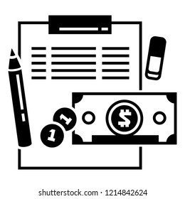 Finance accounting icon. Simple illustration of finance accounting vector icon for web design isolated on white background