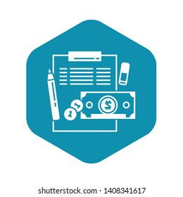 Finance accounting icon. Simple illustration of finance accounting vector icon for web design isolated on white background