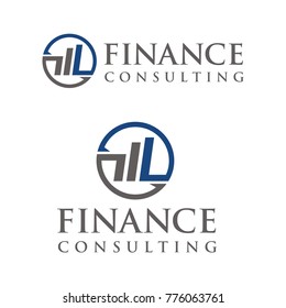 Finance, accounting logo design template vector illustration