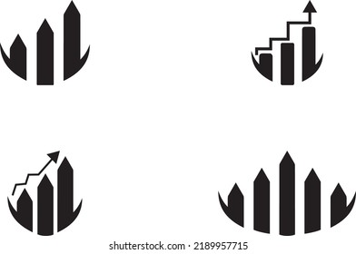 Vector de diseño de logotipos de finanzas y contabilidad
