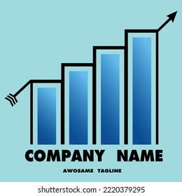 Vector de diseño de logotipos de finanzas y contabilidad