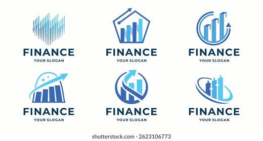 Design de logotipo para finanças e contabilidade Vetor