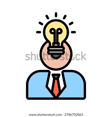 Finance Advisor Icon Lineal Color