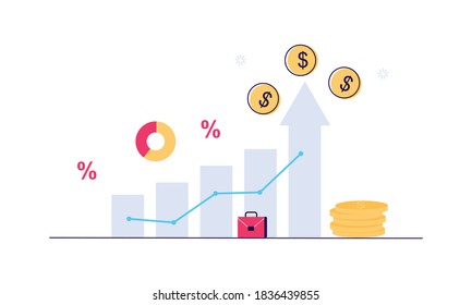 Finance advisory logo, chart logo design vector 