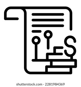 Finance agent icon outline vector. Small bank. Lender credit