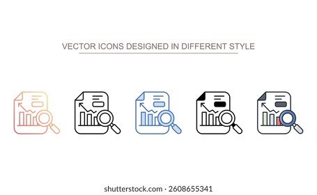 Finance Analysis icon design with white background stock illustration