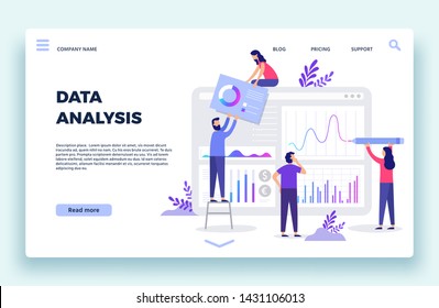 Finance Analyst Landing Page Stock Market Stock Vector (Royalty Free ...