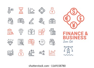 Finance ans Business vector icon 