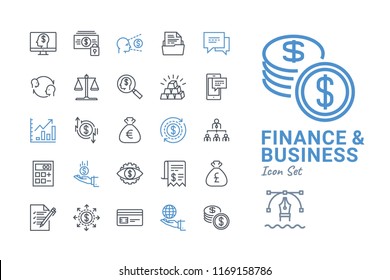 Finance ans Business vector icon 