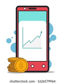 finance app illustration flat design
