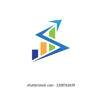 Finance arrows logo and symbol