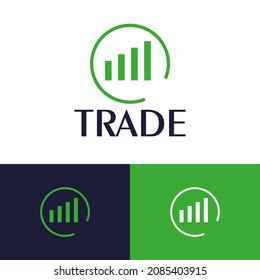 Concepto de diseño del logotipo de activos financieros. Invest logomark ilustración. Puede representar al operador, beneficio, banco, mercado, gráfico. 