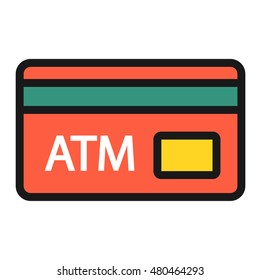 Finance atm and business vector payment icon isolated sign