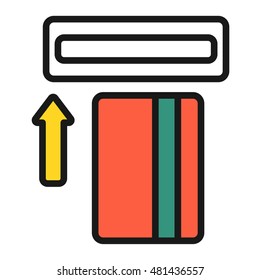 Finance atm and business vector payment icon isolated sign