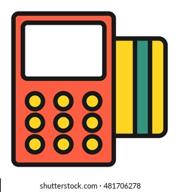 Finance atm and business vector payment icon isolated sign