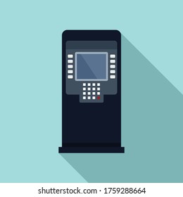 Finance atm icon. Flat illustration of finance atm vector icon for web design