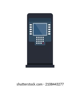 Finance atm icon. Flat illustration of finance atm vector icon isolated on white background