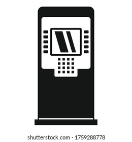 Finanzatm-Ikone. Einfache Illustration von Finanzwelt, Vektorsymbol für Webdesign einzeln auf weißem Hintergrund