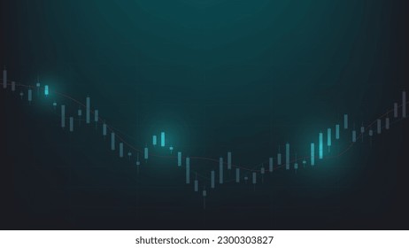 finance background. candlesticks chart on dark screen. stock market and business investment concept