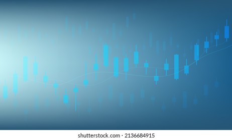 finance background concept. candlesticks show stock market volume and business earning for effectiveness investment analysis. vector illustration