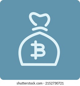 Bolsa de finanzas, ilustración, vector sobre fondo blanco.