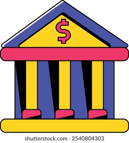 Finance Bank Building of Illustration