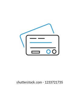 finance, bank card 2 colored line icon. Simple colored element illustration. bank card icon outline symbol design from finance set
