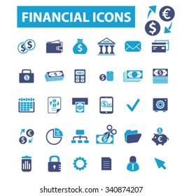 finance, bank, credit, savings, investment  icons, signs vector concept set for infographics, mobile, website, application
